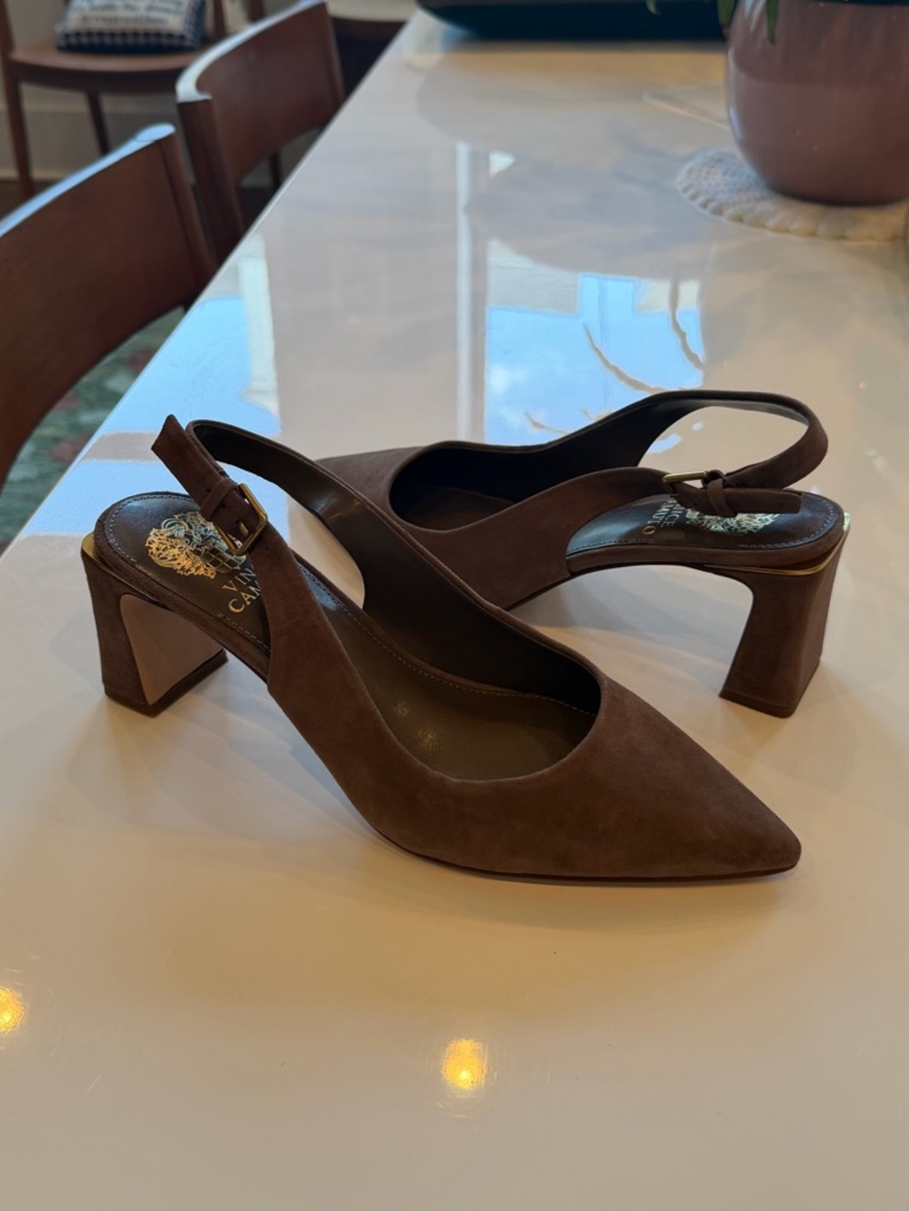 Vince Camuto Suede Slingback Heels